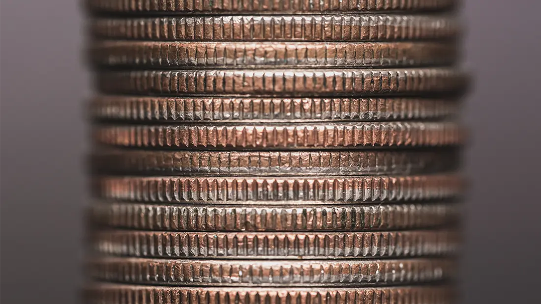 Stack of coins representing design tokens