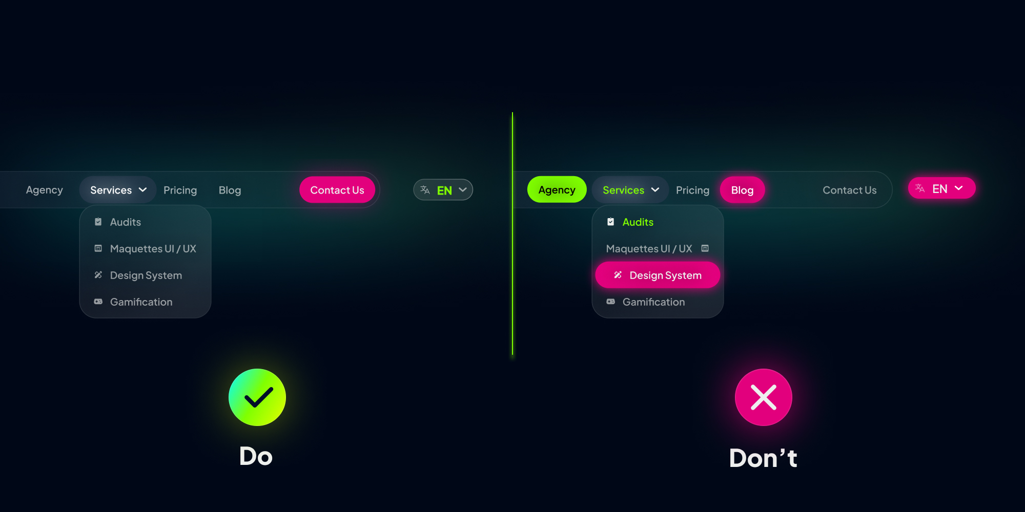 Example of the Law of Similarity in UX Design