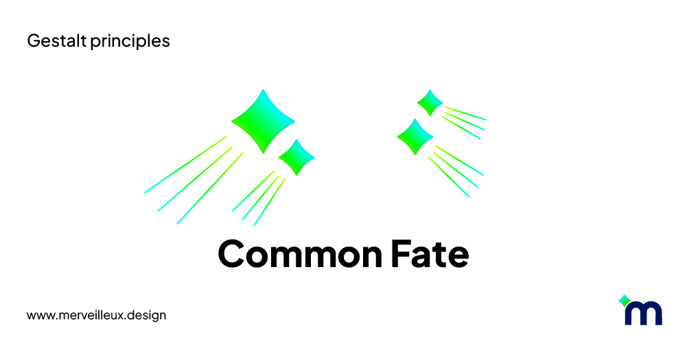 Gestalt psychology and Law of Common Fate in UX design